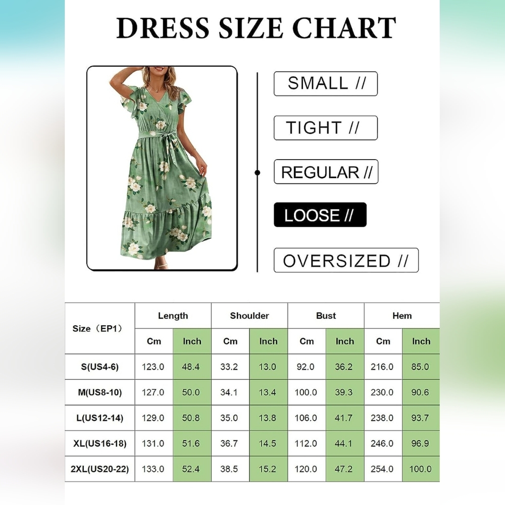 YESNO Casual Wrap V Neck Dress - Picture 6 of 6